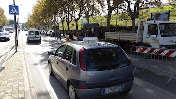 Lavori alla fermata di via De Gasperi