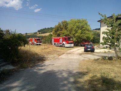 Incendio in frazione San Rustico