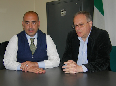 Assessore Viola e presidente Chieti Calcio Pomponi