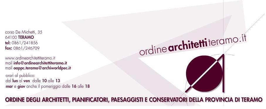 Ordine architetti teramo