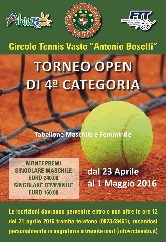 Vasto torneo open 4 categoria