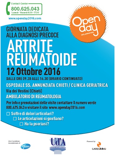 VISITE GRATUITE PER L'ARTRITE REUMATOIDE