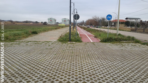 pista ciclabile di CSA via Torre costiera