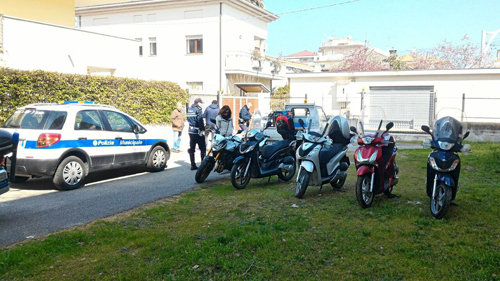 moto ritrovate a Pescara