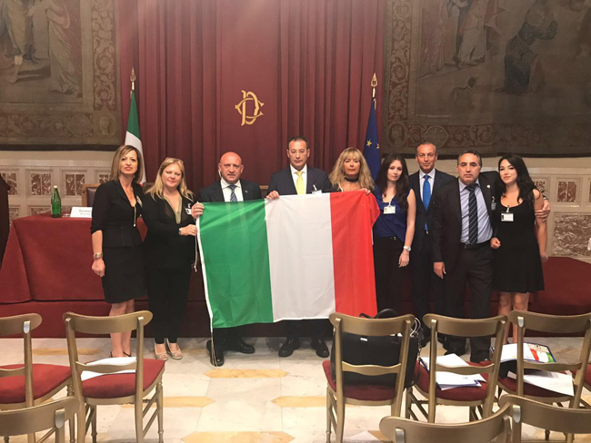 Cuore Nazionale Abruzzo, consegnata la bandiera istituzionale al Parlamento della legalità internazionale