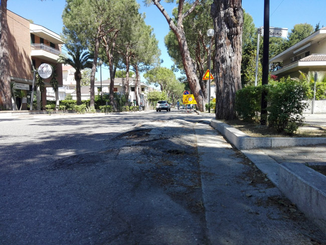 viale Orsini prima dell'intervento