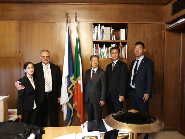 Assessore Viola con delegazione di Minamishimabara