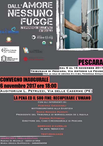 Dall’amore nessuno fugge - convegno 6 novembre 2017