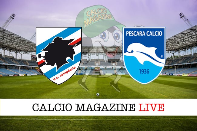 Diretta Sampdoria-Pescara, quarto turno di Coppa Italia