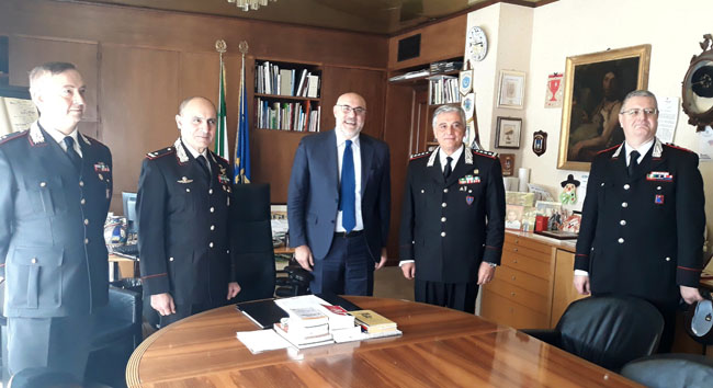 Chieti, il Comandante Vittorio Tomasone in visita istituzionale