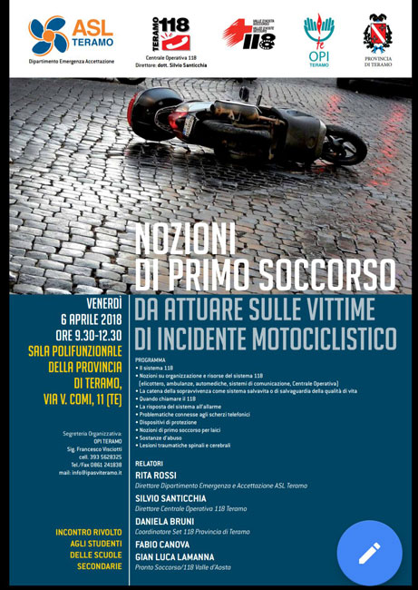 convegno nozioni primo soccorso moto