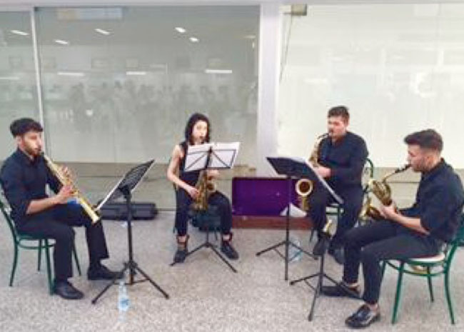 Quartetto di sassofonisti del conservatorio Pescara concerto