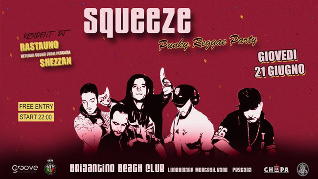 squeeze punky reggae party al Brigantino