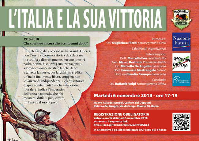 evento Roma 4 novembre 2018