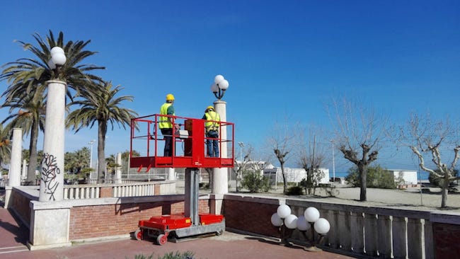 lavori sul lungomare monumentale