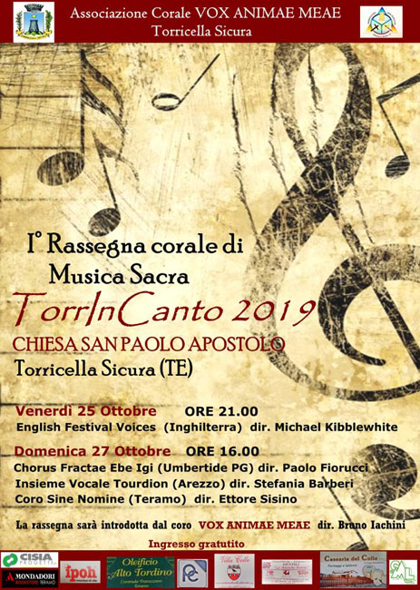 rassegna corale 25 27 ottobre 2019