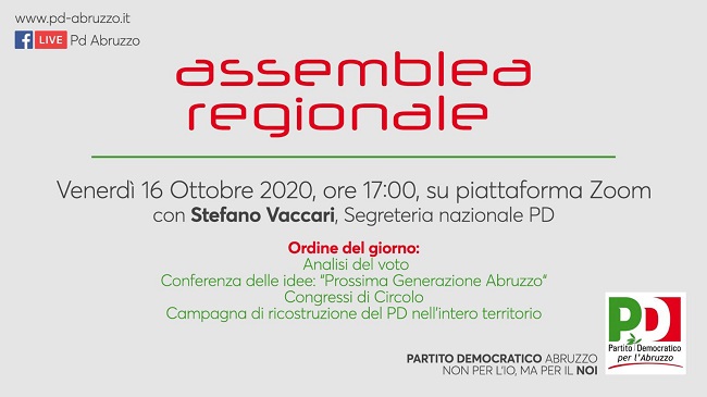 Assemblea regionale 16 ottobre 2020