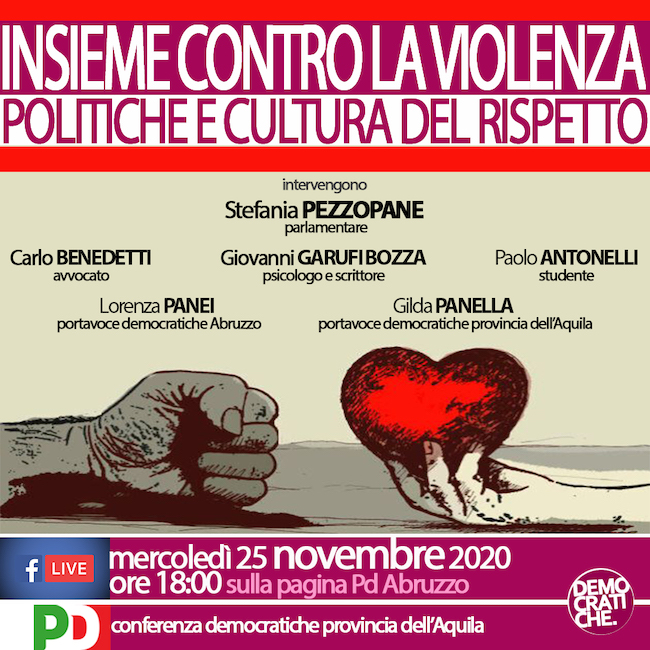 insieme contro violenza 25 novembre 2020