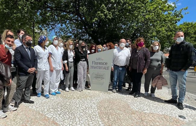 Pescara, inaugurato cippo dedicato a Florence Nightingale