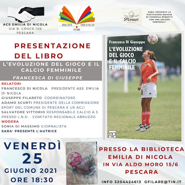 locandina evoluzione calcio femminile 25 giugno 2021