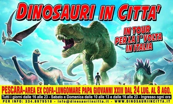 dinosauri in città pescara 2021