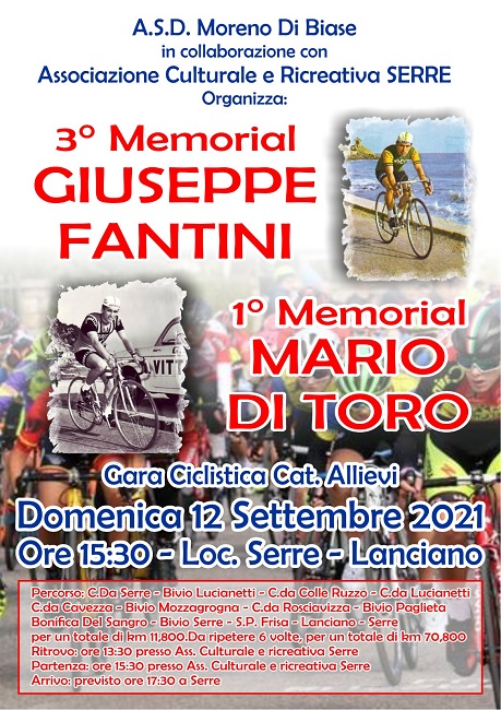 Memorial Giuseppe Fantini – Mario Di Toro 12092021 locandina