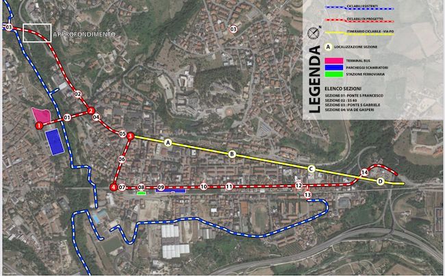 planimetria ciclabili teramo