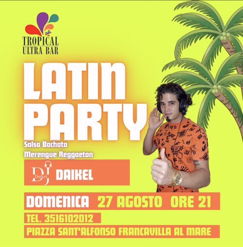 latin party 27 agosto 2023