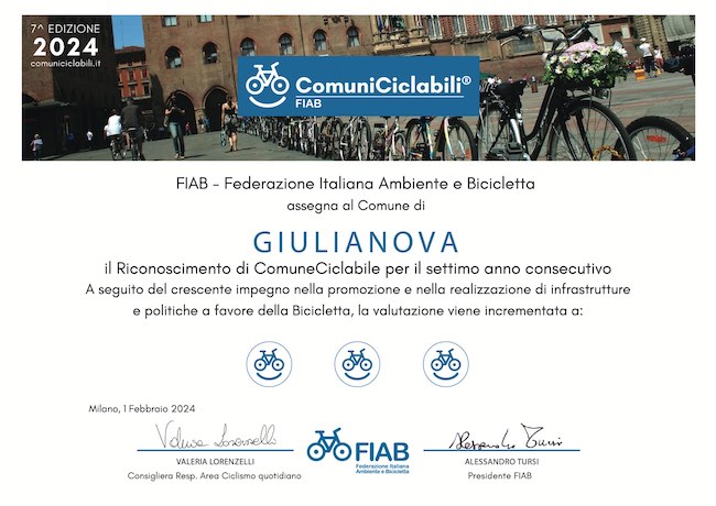 bandiera gialla fiab 2024 giulianova