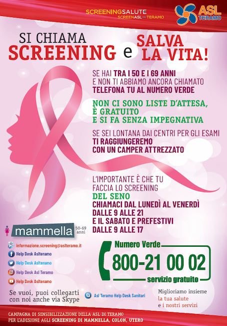 screening asl luglio roseto