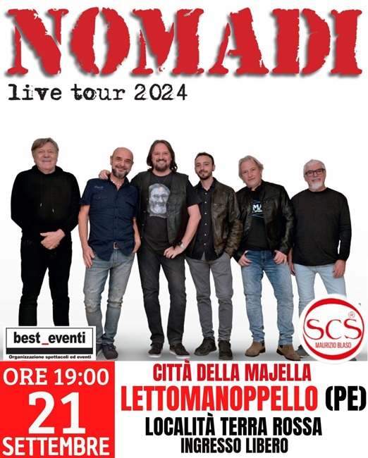 Nomadi a Lettomanoppello il 21 settembre