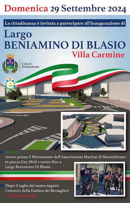 locandina largo beniamino di blasio