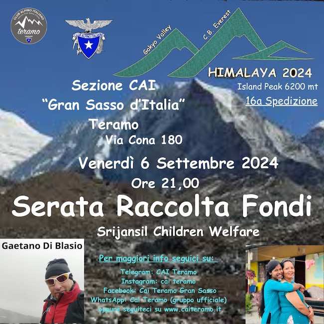 serata raccolta fondi 6 settembre 2024