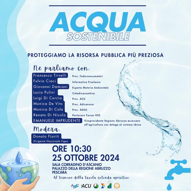 acqua sostenibile 25 ottobre 2024