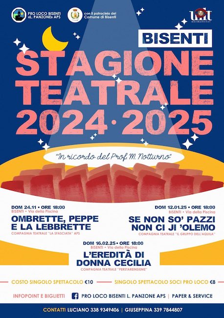 stagione teatrale bisenti 2024-25