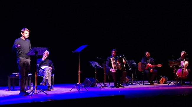 foto dello spettacolo di MICHELE PLACIDO, GIORGIO PASOTTI E DAVIDE CAVUTI al Ridotto del Teatro Comunale dell'Aquila