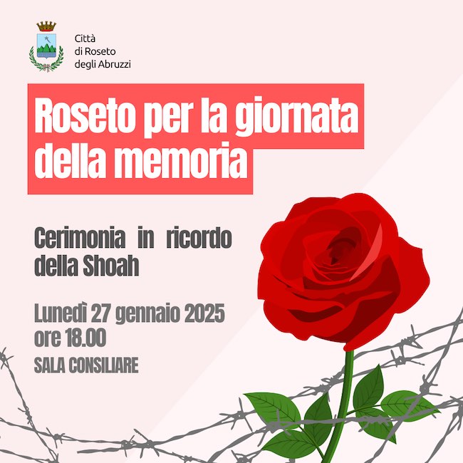 roseto per la giornata della memoria 2025